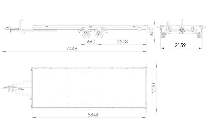 Dépanneuse plate-forme en aluminium à deux essieux UNIPLAT 600 ALU PTAC 3500 KG avec rampes de chargement – Image 2