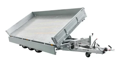 Remorques Benne Hydraulique 3 essieux 400×200 UNITRAILER TASKER 400/3C 3500 KG – Image 3