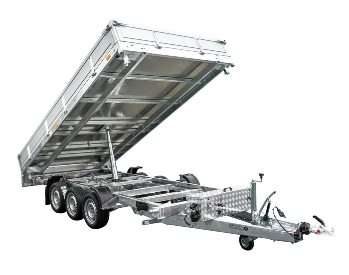Remorques Benne Hydraulique 3 essieux 400×200 UNITRAILER TASKER 400/3C 3500 KG