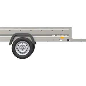 Remorque voiture simple essieu Unitrailer Garden Trailer 230 x 125 cm avec timon fixe 500/750 kg